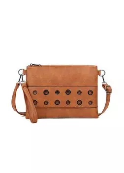 Сумка через плечо с заклепками KOKO COUTURE, коричневый