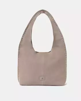 Сумка через плечо с заклепками светло-серо-коричневого цвета Brownie, коричневый