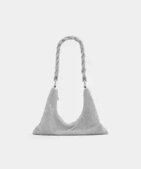 Сумка через плечо с застежкой-молнией Aldo, серебрянный