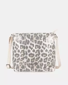 Сумка через плечо с застежкой-молнией с принтом Liberto, мультиколор