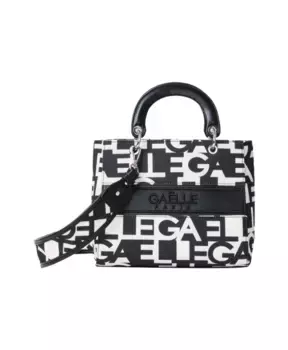 Сумка через плечо с золотистыми деталями Galle Paris, черный