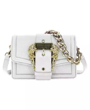 Сумка через плечо с золотой цепочкой Versace, белый