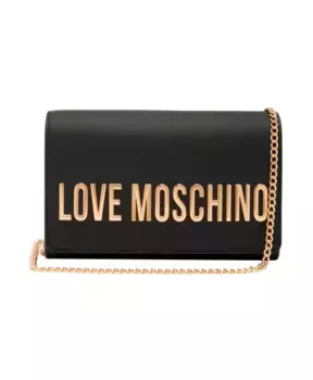 Сумка через плечо с золотыми деталями Moschino, черный