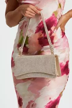 Сумка через плечо с золотыми стразами QUIZ Clothing