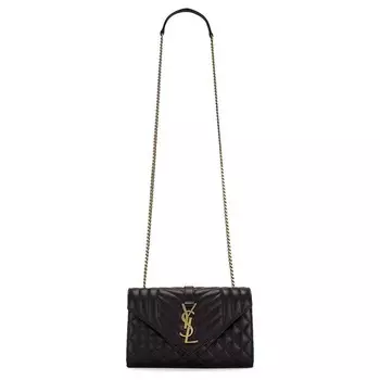 Сумка через плечо Saint Laurent Envelope Chain Bag, черный
