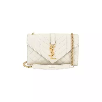 Сумка через плечо Saint Laurent Envelope Small Chain Bag, цвет Soft Cream