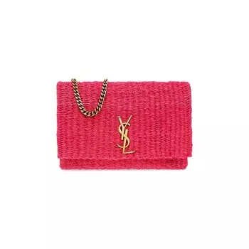 Сумка через плечо Saint Laurent Kate Medium Supple Chain Bag, цвет Pink Glow