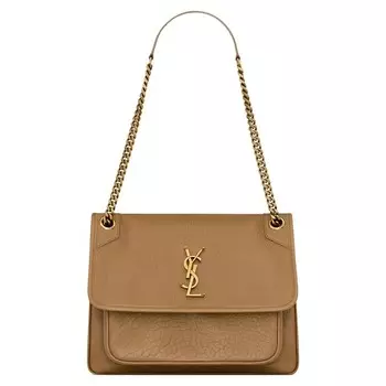 Сумка через плечо Saint Laurent Medium Niki Chain Bag, цвет Dark Cork