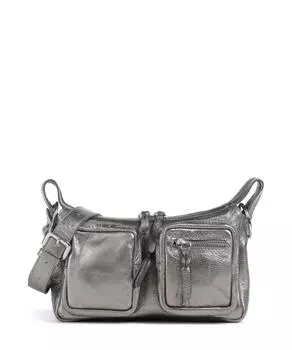 Сумка через плечо Salvatorgasse 4 из зернистой коровьей кожи Taschendieb Wien, серебряный