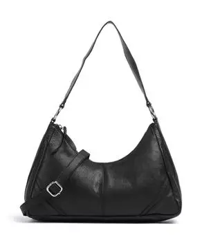 Сумка через плечо Salvatorianplatz 3 из зернистой коровьей кожи Taschendieb Wien, черный