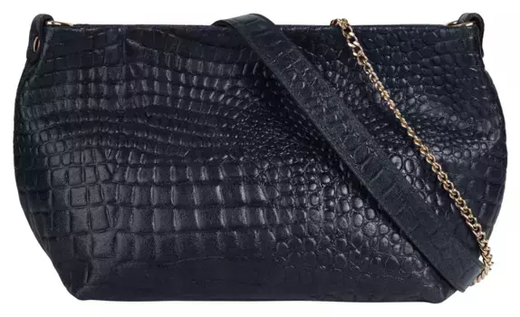 Сумка через плечо Samantha Look, натуральная кожа, производство Италия, синий