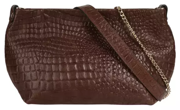 Сумка через плечо Samantha Look, натуральная кожа, производство Италия, коричневый