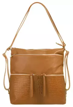 Сумка через плечо Samantha Look, натуральная кожа, производство Италия, цвет Cognac