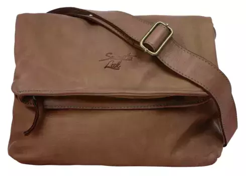 Сумка через плечо Samantha Look, натуральная кожа, производство Италия, цвет Cognac