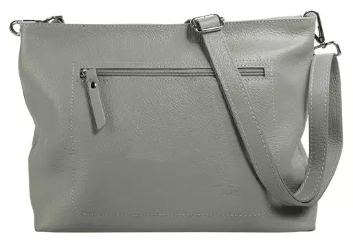 Сумка через плечо Samantha Look, натуральная кожа, производство Италия, серый