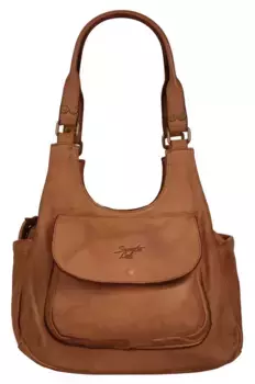 Сумка через плечо Samantha Look, натуральная кожа, производство Италия, цвет Cognac