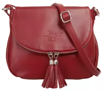 Сумка через плечо Samantha Look, натуральная кожа, производство Италия, красный