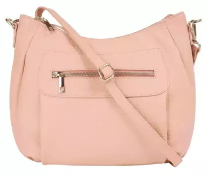 Сумка через плечо Samantha Look, натуральная кожа, производство Италия, розовый
