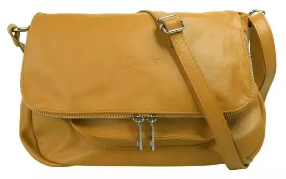 Сумка через плечо Samantha Look, натуральная кожа, производство Италия, желтый