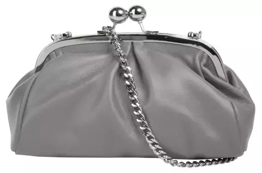 Сумка через плечо Samantha Look, натуральная кожа, производство Италия, серый