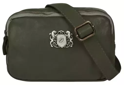 Сумка через плечо Samantha Look, натуральная кожа, производство Италия, зеленый