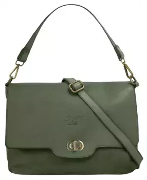 Сумка через плечо Samantha Look, натуральная кожа, производство Италия, мятный