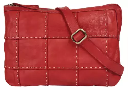 Сумка через плечо Samantha Look, натуральная кожа, производство Италия, красный