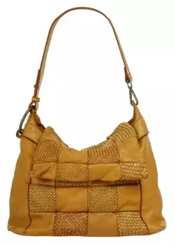 Сумка через плечо Samantha Look, натуральная кожа, производство Италия, желтый