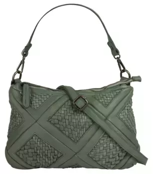 Сумка через плечо Samantha Look, натуральная кожа, производство Италия, зеленый