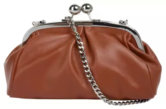 Сумка через плечо Samantha Look, натуральная кожа, производство Италия, цвет Cognac