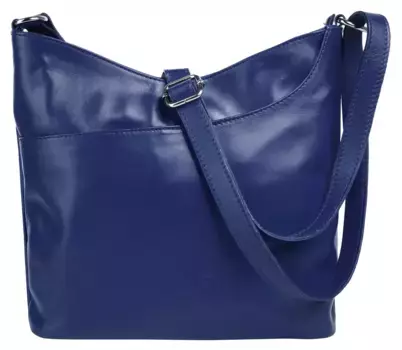 Сумка через плечо Samantha Look, натуральная кожа, производство Италия, синий