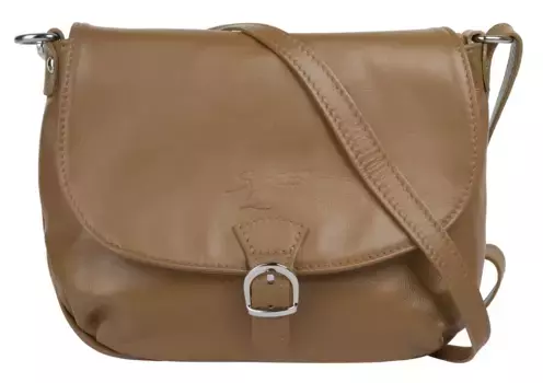 Сумка через плечо Samantha Look, натуральная кожа, производство Италия, коричневый