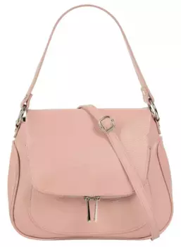 Сумка через плечо Samantha Look, натуральная кожа, производство Италия, розовый
