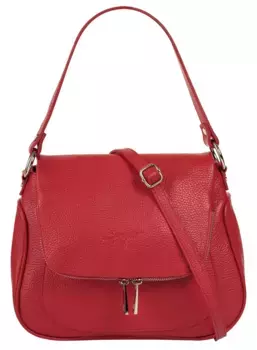 Сумка через плечо Samantha Look, натуральная кожа, производство Италия, красный