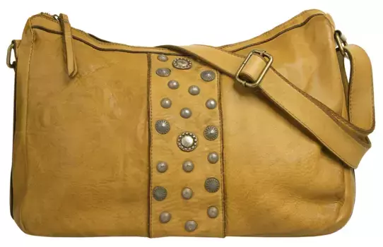 Сумка через плечо Samantha Look, натуральная кожа, производство Италия, желтый