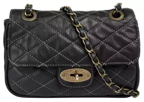 Сумка через плечо Samantha Look, натуральная кожа, производство Италия, черный