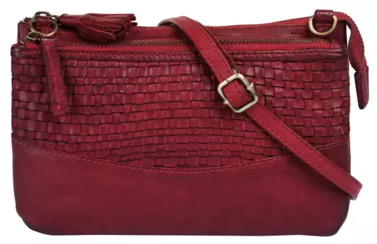 Сумка через плечо Samantha Look, натуральная кожа, производство Италия, красный