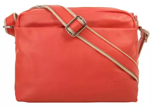 Сумка через плечо Samantha Look, натуральная кожа, производство Италия, красный
