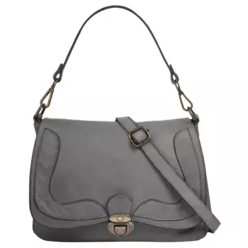 Сумка через плечо Samantha Look, натуральная кожа, производство Италия, серый