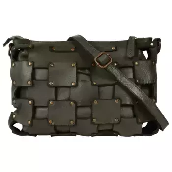 Сумка через плечо Samantha Look, натуральная кожа, производство Италия, зеленый