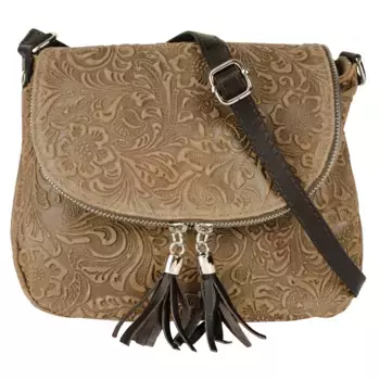 Сумка через плечо Samantha Look, натуральная кожа, производство Италия, цвет Cognac