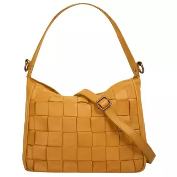 Сумка через плечо Samantha Look, натуральная кожа, производство Италия, желтый