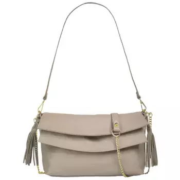 Сумка через плечо Samantha Look, натуральная кожа, производство Италия, серый