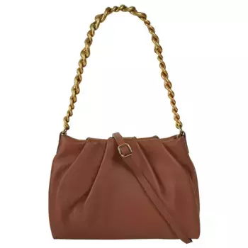 Сумка через плечо Samantha Look, натуральная кожа, производство Италия, цвет Cognac