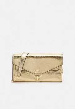 Сумка через плечо sandro, золотого цвета