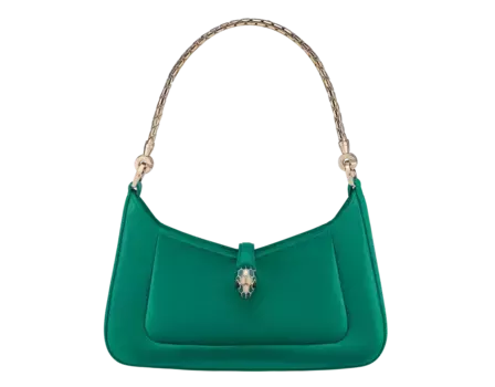 Сумка через плечо Serpenti baia Bvlgari, зеленый