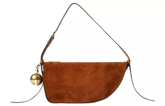 Сумка через плечо Shield Sling из замши Burberry