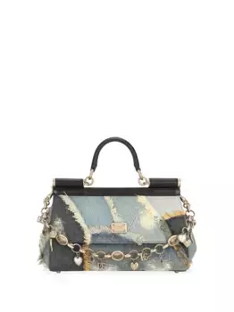 Сумка через плечо Sicily в технике пэчворк DOLCE & GABBANA, синий