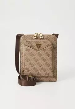 Сумка через плечо SIENA FLAT CROSSBODY ZIP Guess, бежевый