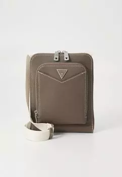 Сумка через плечо SIENA FLAT CROSSBODY ZIP Guess, бежевый